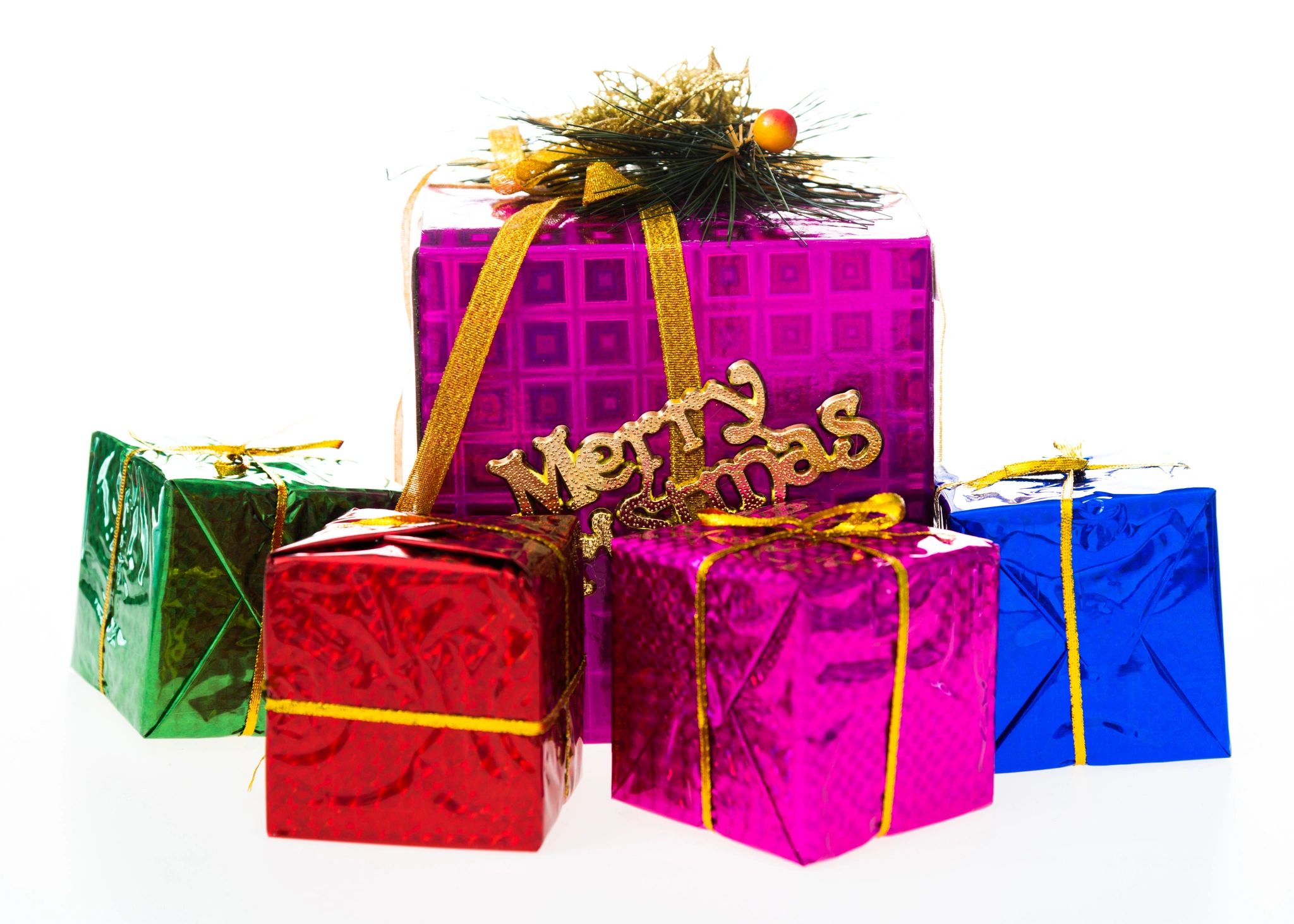 Colorful gift boxes supporting booking call to action
